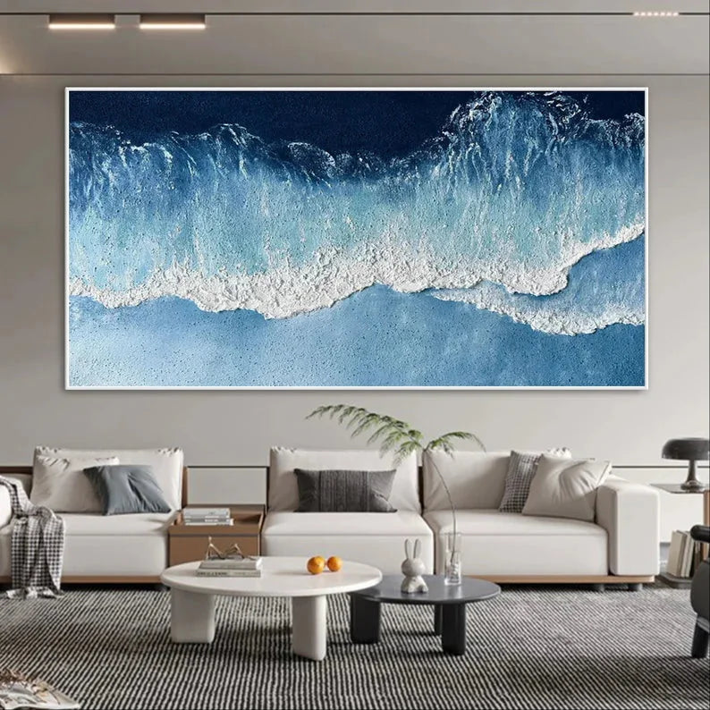 Multicolor Ocean Symphony - Abstract Textured Seascape Art - Artwallpainting