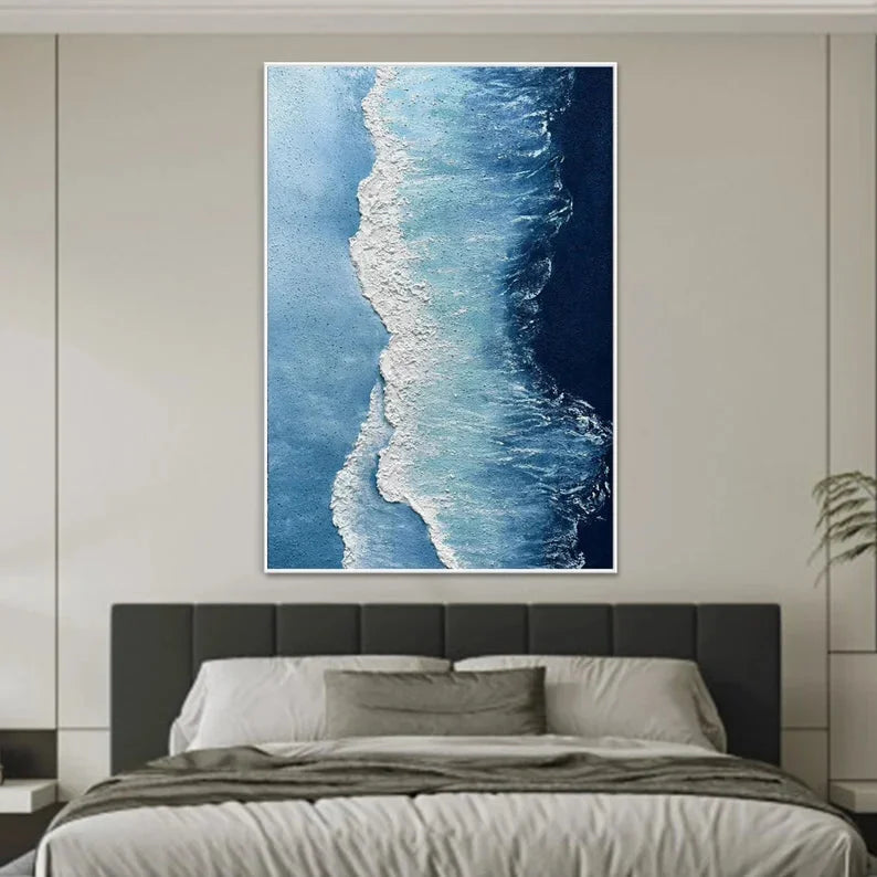Multicolor Ocean Symphony - Abstract Textured Seascape Art - Artwallpainting