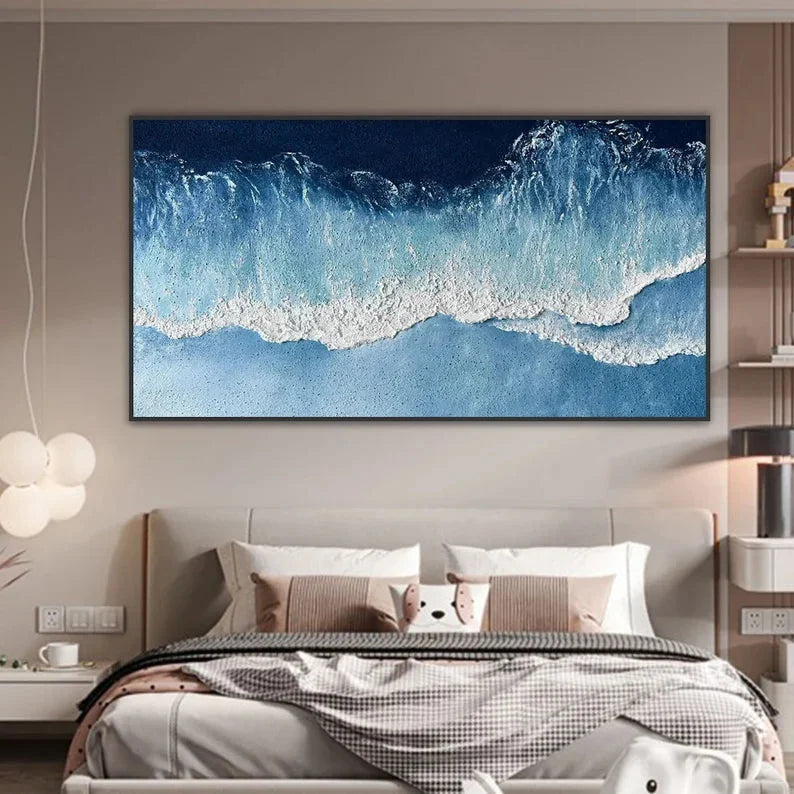 Multicolor Ocean Symphony - Abstract Textured Seascape Art - Artwallpainting