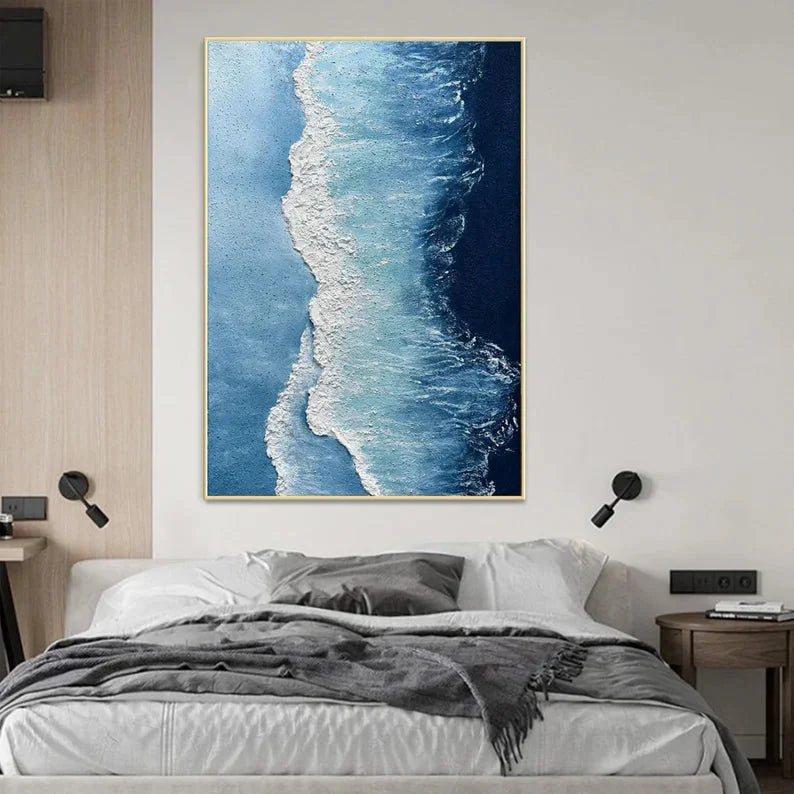 Multicolor Ocean Symphony - Abstract Textured Seascape Art - Artwallpainting