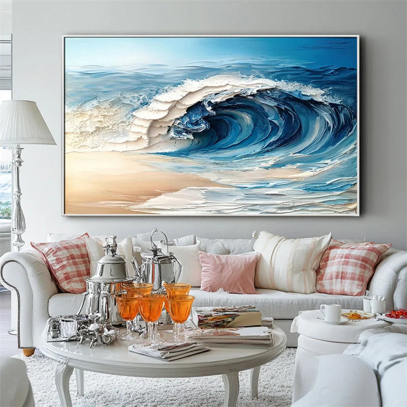 Multicolor Ocean Symphony Canvas Painting For Home Decoration - Artwallpainting
