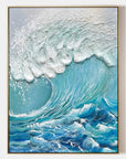 Multicolor Ocean Symphony Textured Wave Art - Artwallpainting