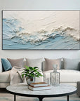 Multicolor Oceanic Serenity - Abstract Textured Wave Wall Art - Artwallpainting