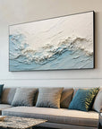 Multicolor Oceanic Serenity - Abstract Textured Wave Wall Art - Artwallpainting