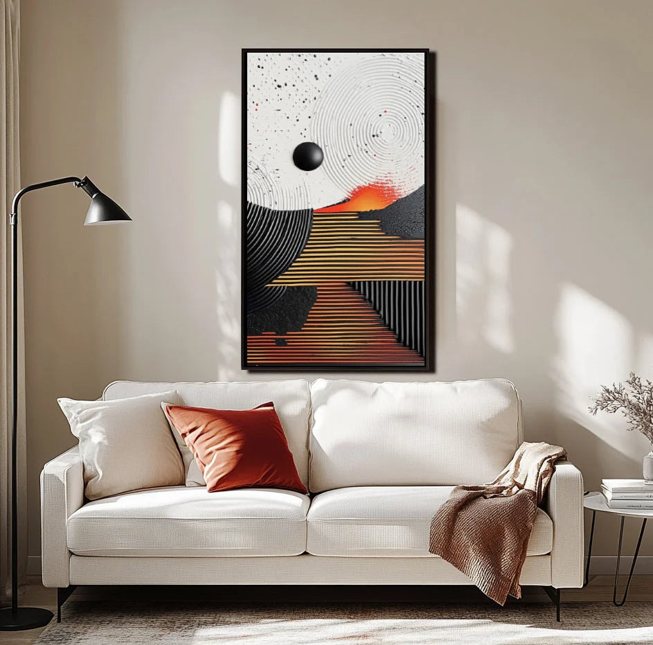 Multicolor Orbit Harmony Abstract Canvas - Artwallpainting