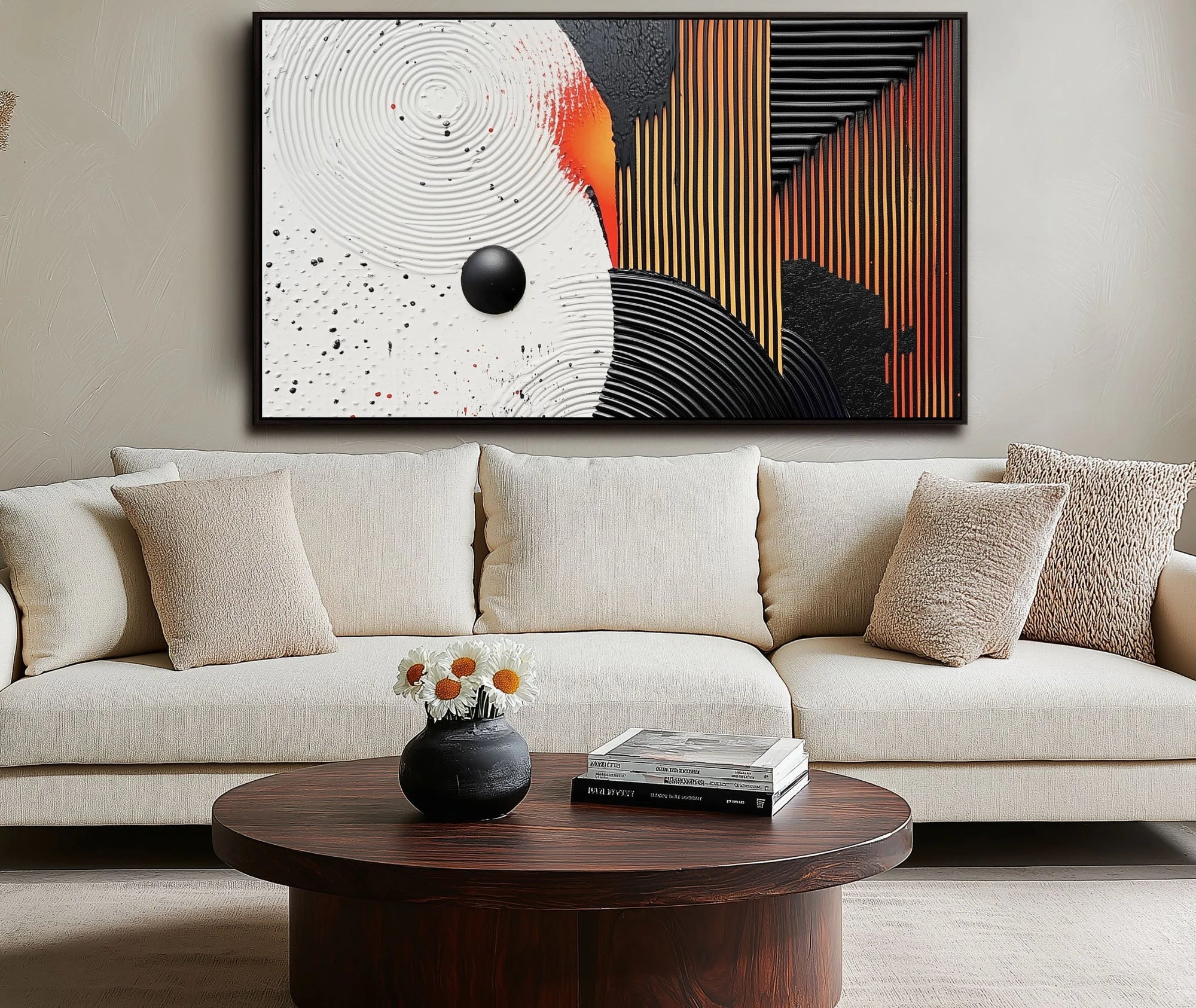 Multicolor Orbit Harmony Abstract Canvas - Artwallpainting