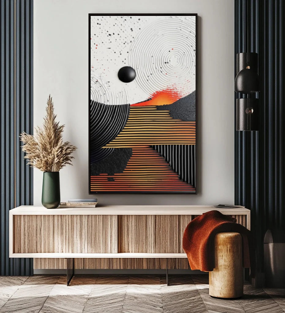 Multicolor Orbit Harmony Abstract Canvas - Artwallpainting