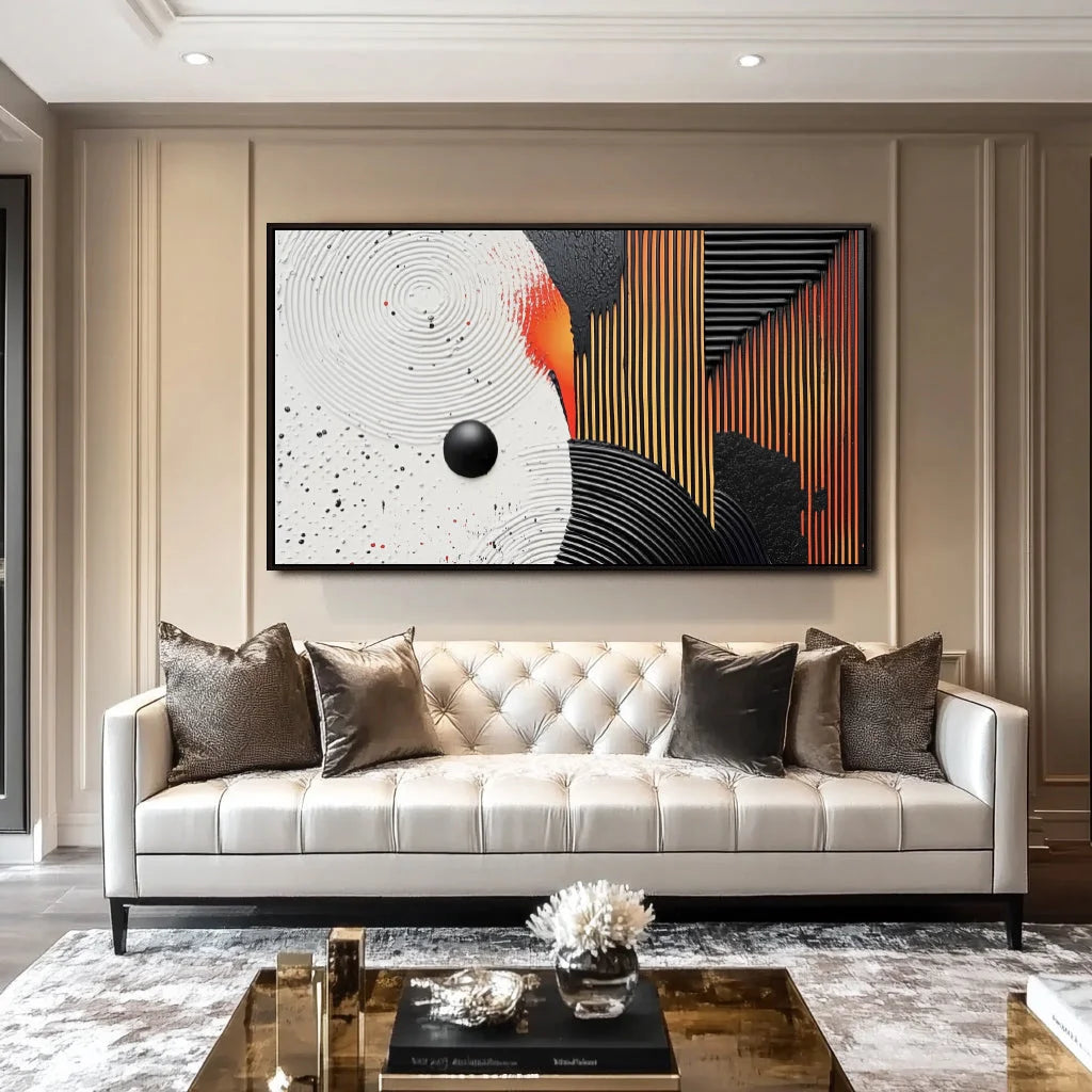 Multicolor Orbit Harmony Abstract Canvas - Artwallpainting