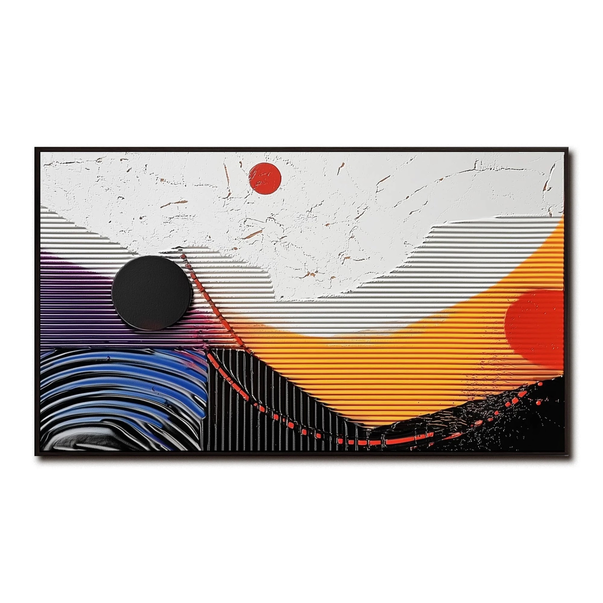 Multicolor Orbiting Dreams Textured Vision - Artwallpainting