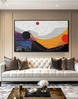 Multicolor Orbiting Dreams Textured Vision - Artwallpainting