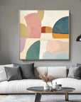 Multicolor Pastel Horizons Abstract Canvas - Artwallpainting
