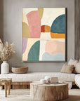 Multicolor Pastel Horizons Abstract Canvas - Artwallpainting