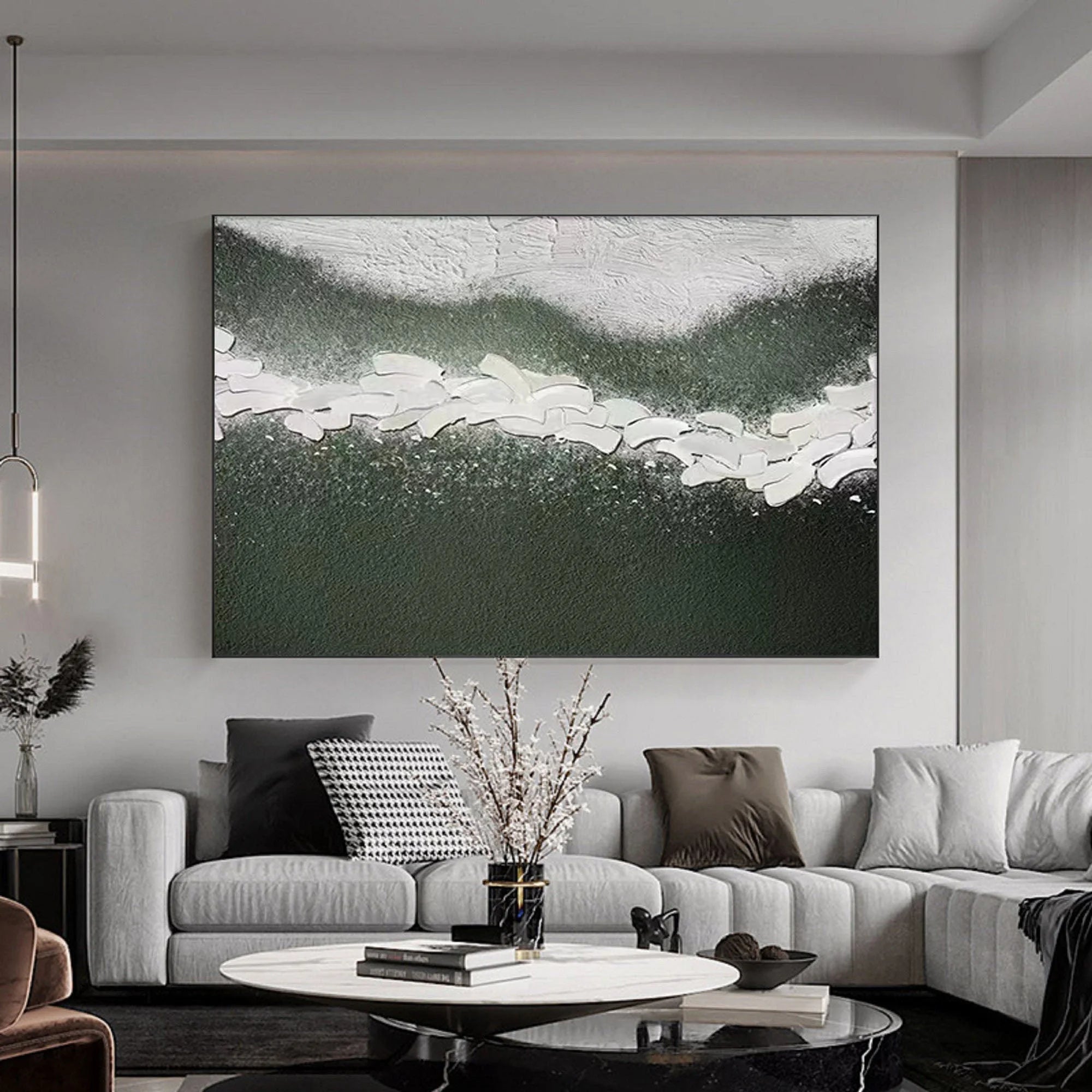 Multicolor Path Of Serenity Textured Abstract Landscape Canvas - Artwallpainting