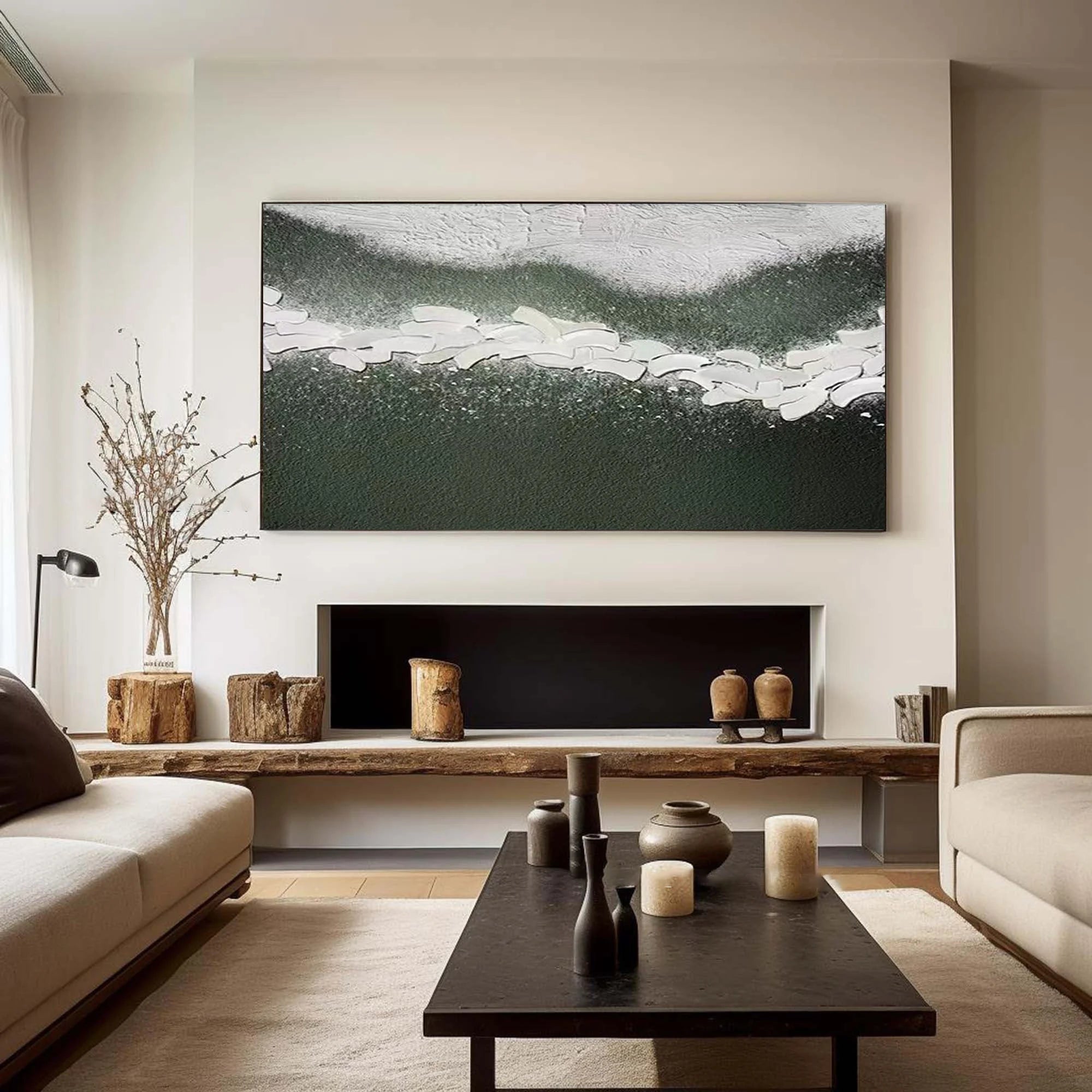 Multicolor Path Of Serenity Textured Abstract Landscape Canvas - Artwallpainting