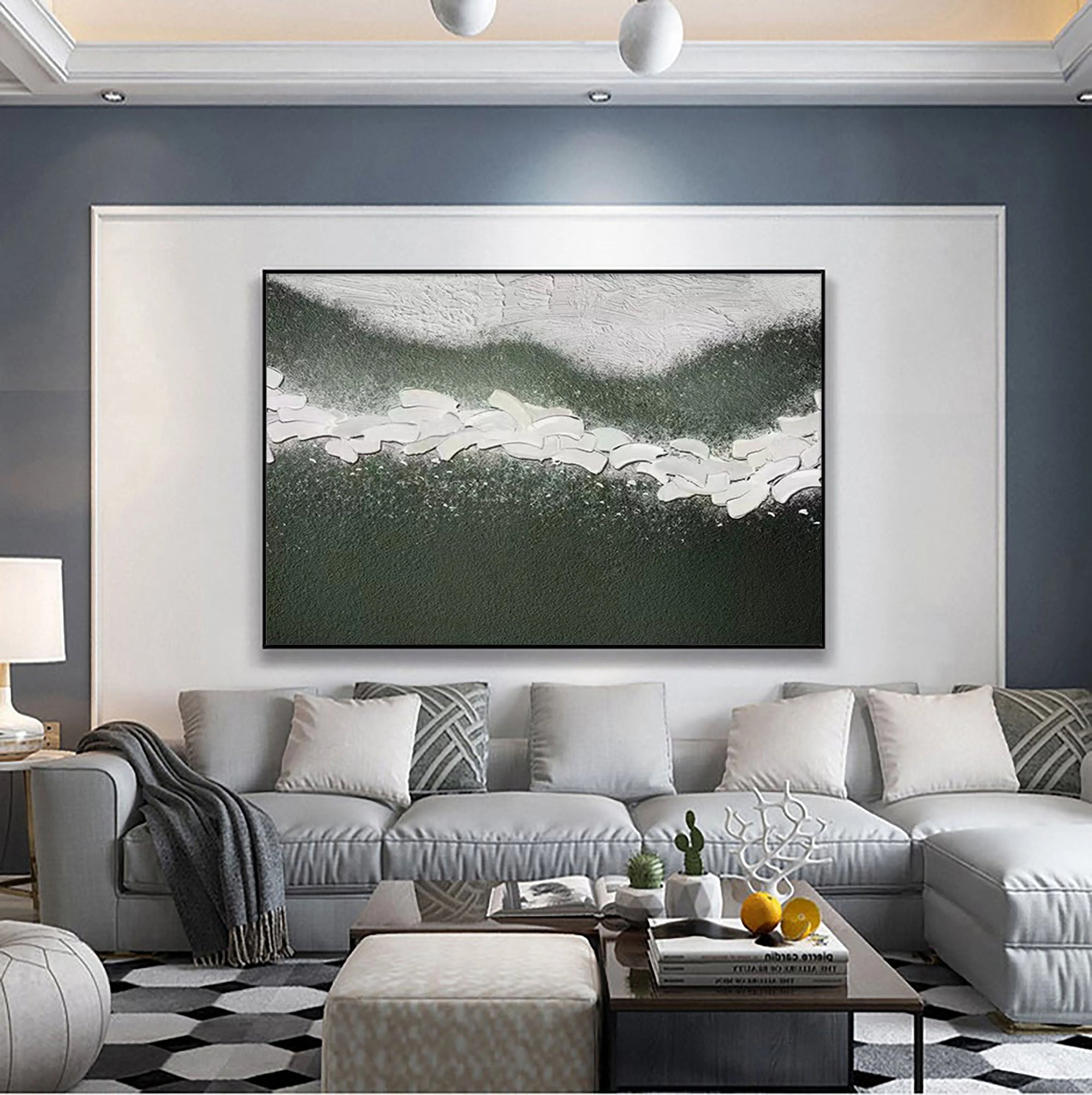 Multicolor Path Of Serenity Textured Abstract Landscape Canvas - Artwallpainting