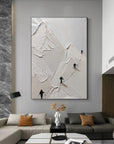 Multicolor Path To The Summit Textured Oil Art - Artwallpainting