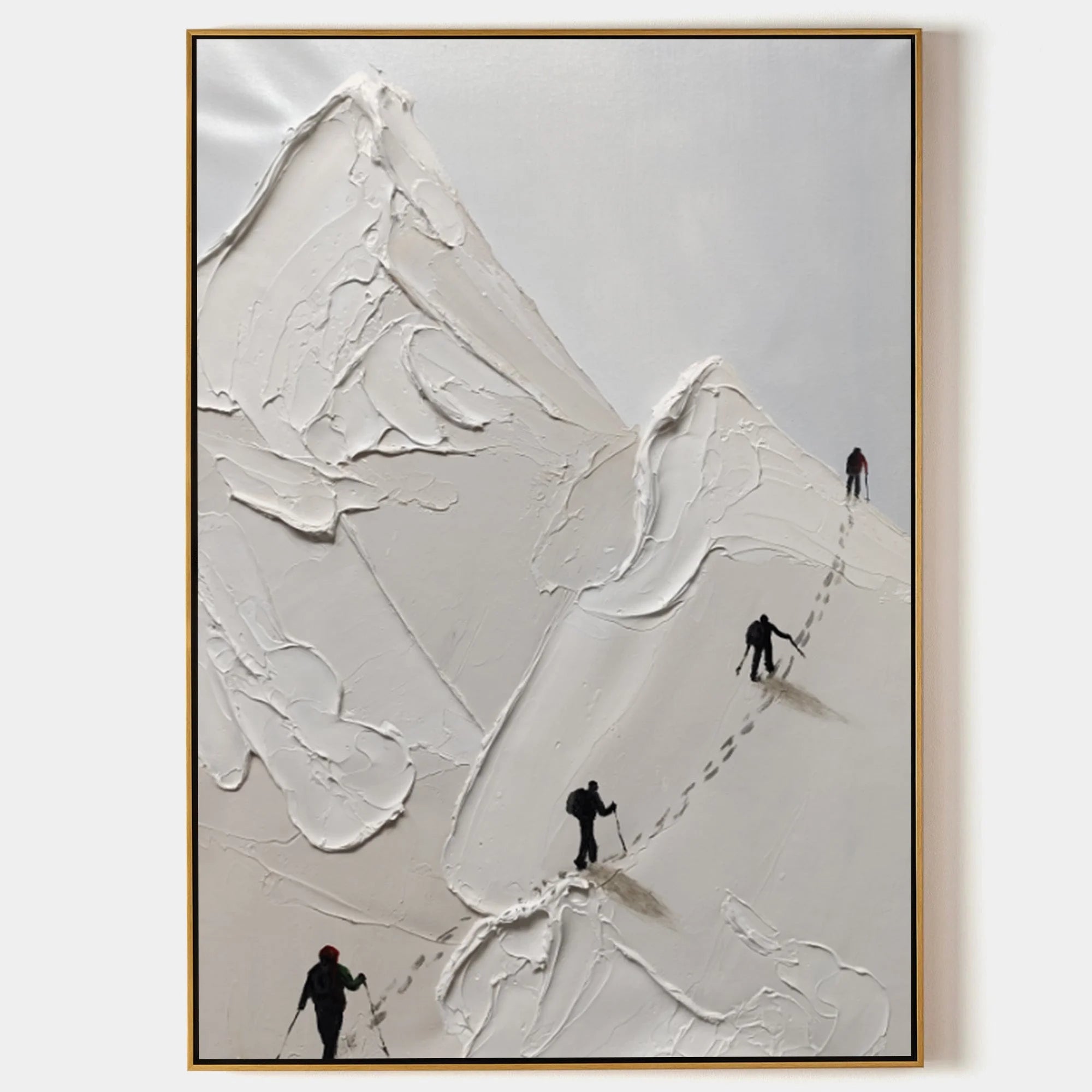 Multicolor Path To The Summit Textured Oil Art - Artwallpainting