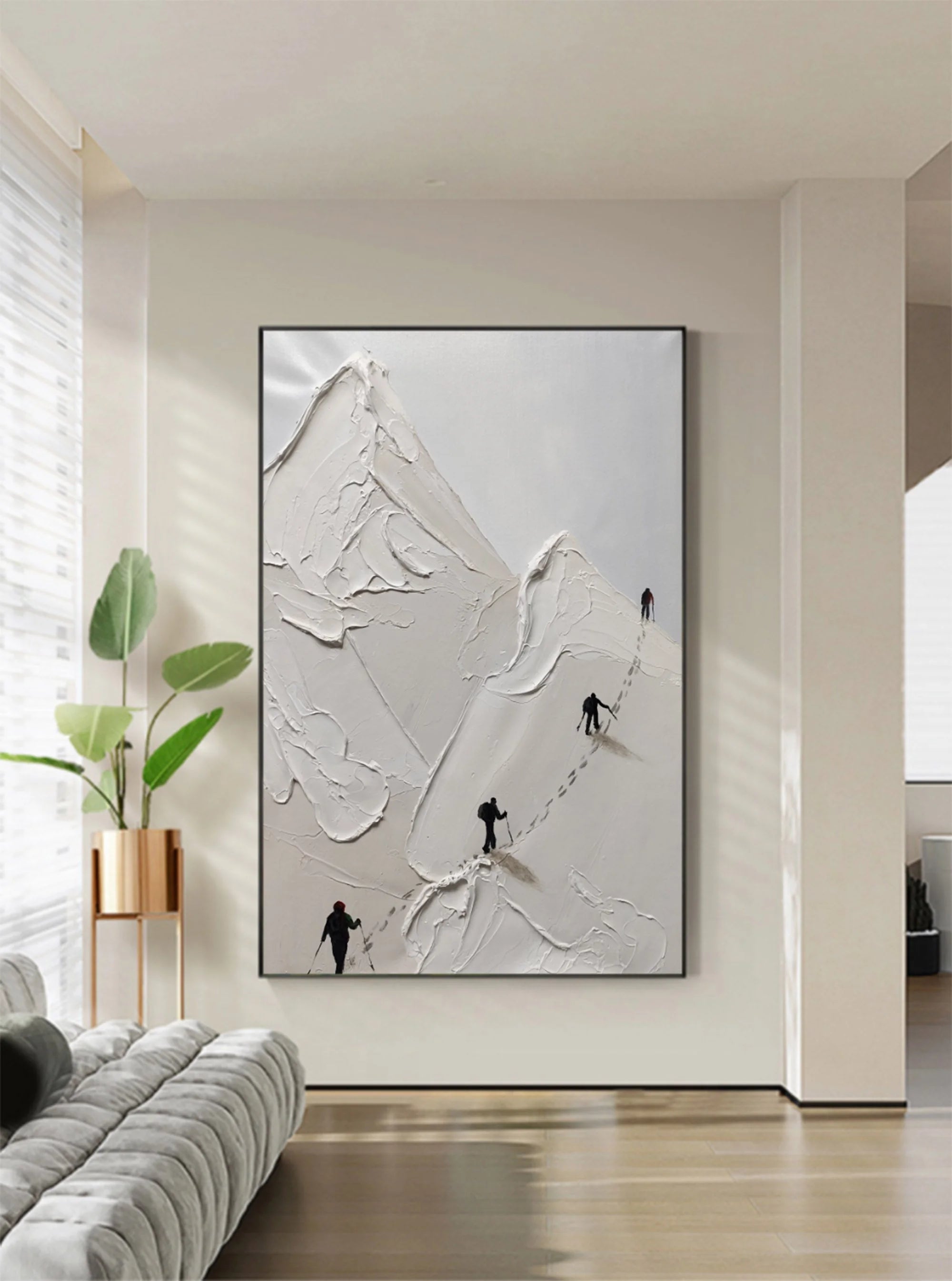 Multicolor Path To The Summit Textured Oil Art - Artwallpainting
