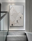 Multicolor Path To The Summit Textured Oil Art - Artwallpainting