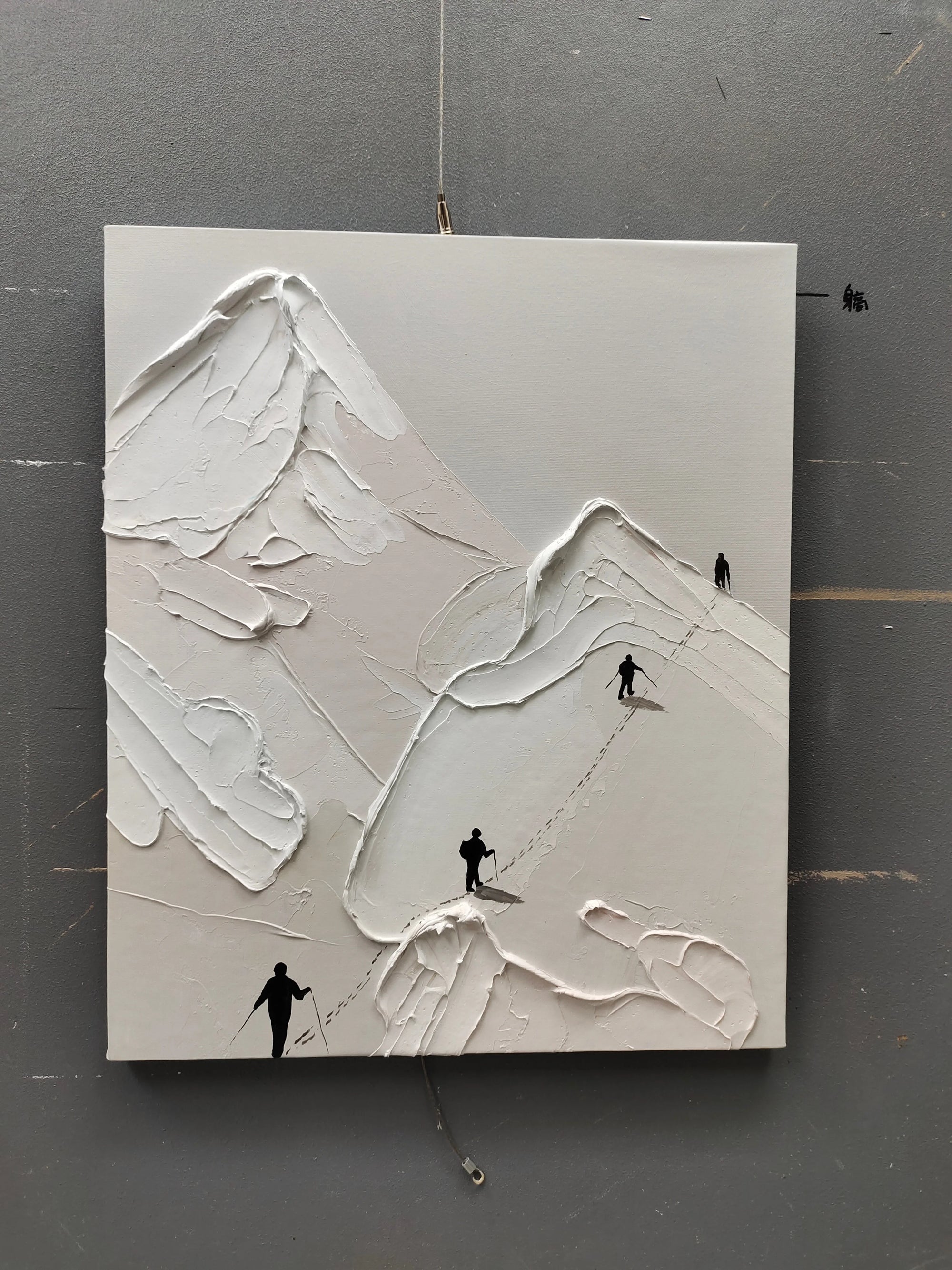 Multicolor Path To The Summit Textured Oil Art - Artwallpainting