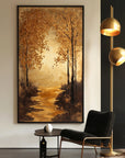 Multicolor Pathway - Hand-Painted Landscape Oil Painting For Home - Artwallpainting