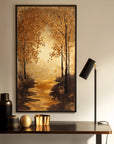 Multicolor Pathway - Hand-Painted Landscape Oil Painting For Home - Artwallpainting