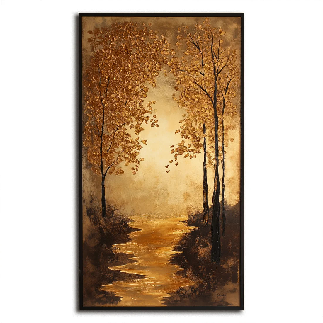 Multicolor Pathway - Hand-Painted Landscape Oil Painting For Home - Artwallpainting