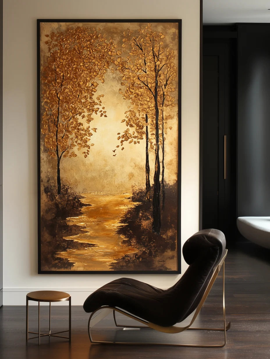 Multicolor Pathway - Hand-Painted Landscape Oil Painting For Home - Artwallpainting
