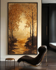 Multicolor Pathway - Hand-Painted Landscape Oil Painting For Home - Artwallpainting