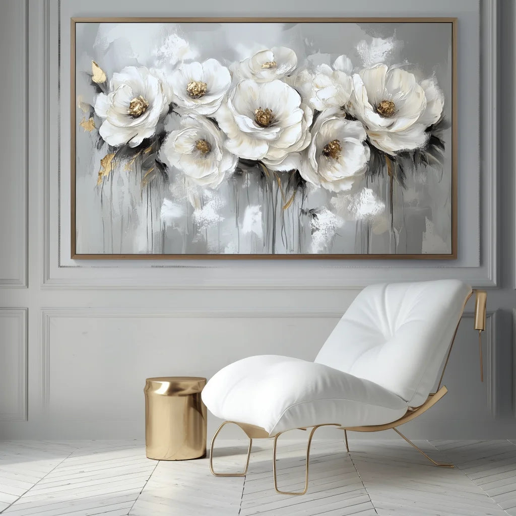 Multicolor Petal Reverie - Textured 3D Floral Abstract Oil Painting - Artwallpainting