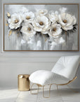 Multicolor Petal Reverie - Textured 3D Floral Abstract Oil Painting - Artwallpainting