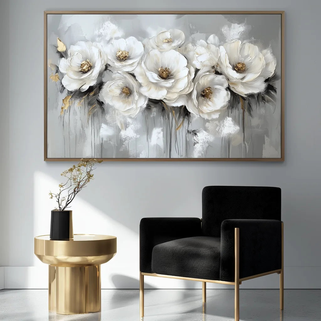 Multicolor Petal Reverie - Textured 3D Floral Abstract Oil Painting - Artwallpainting