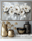 Multicolor Petal Reverie - Textured 3D Floral Abstract Oil Painting - Artwallpainting
