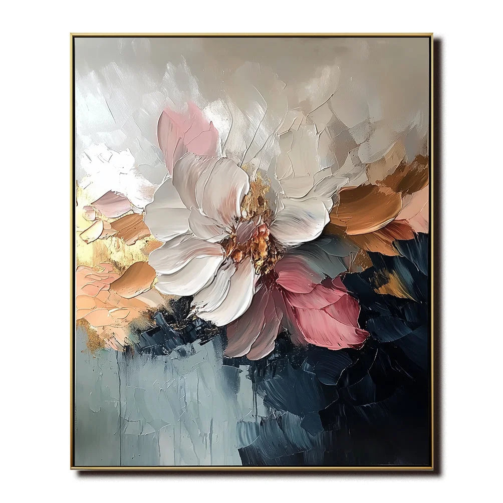 Multicolor Petal Symphony-Abstract Blooming Soft Flower Bloom Texture Wall Art - Artwallpainting