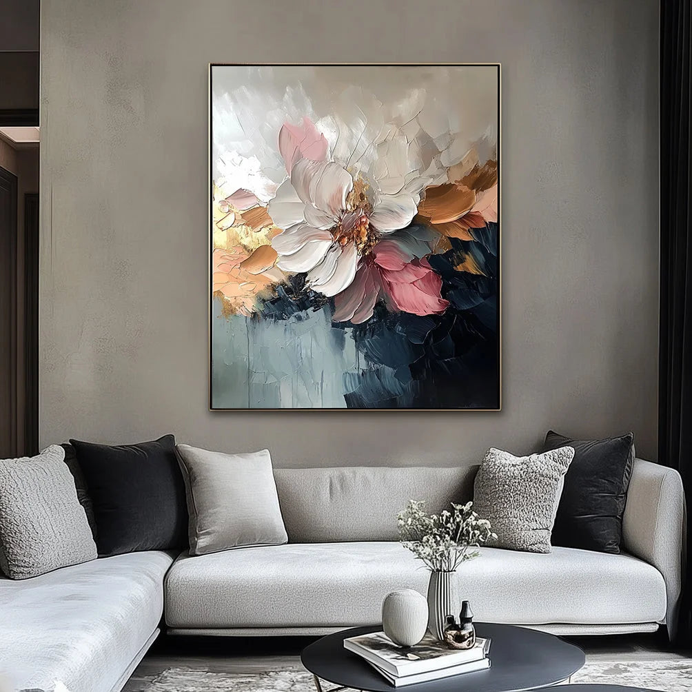 Multicolor Petal Symphony-Abstract Blooming Soft Flower Bloom Texture Wall Art - Artwallpainting