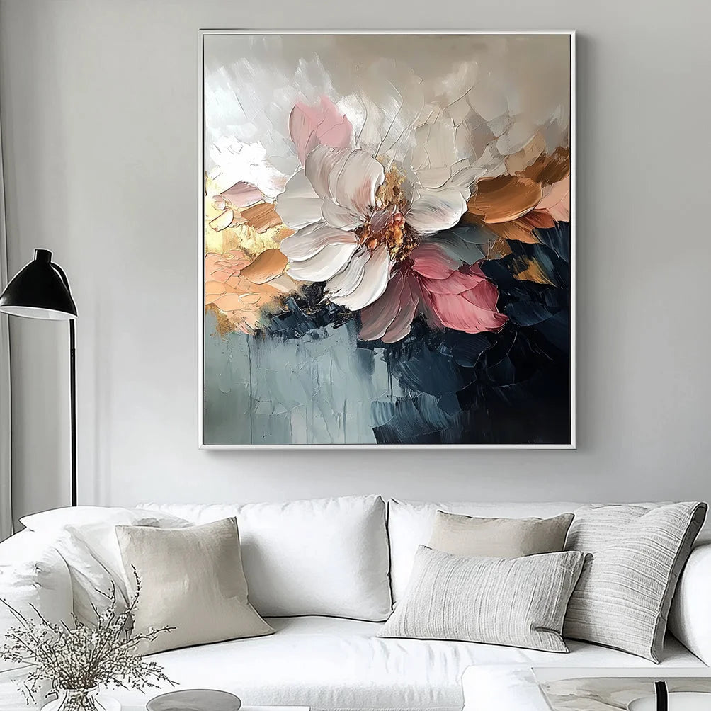 Multicolor Petal Symphony-Abstract Blooming Soft Flower Bloom Texture Wall Art - Artwallpainting