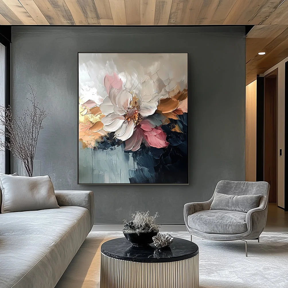 Multicolor Petal Symphony-Abstract Blooming Soft Flower Bloom Texture Wall Art - Artwallpainting