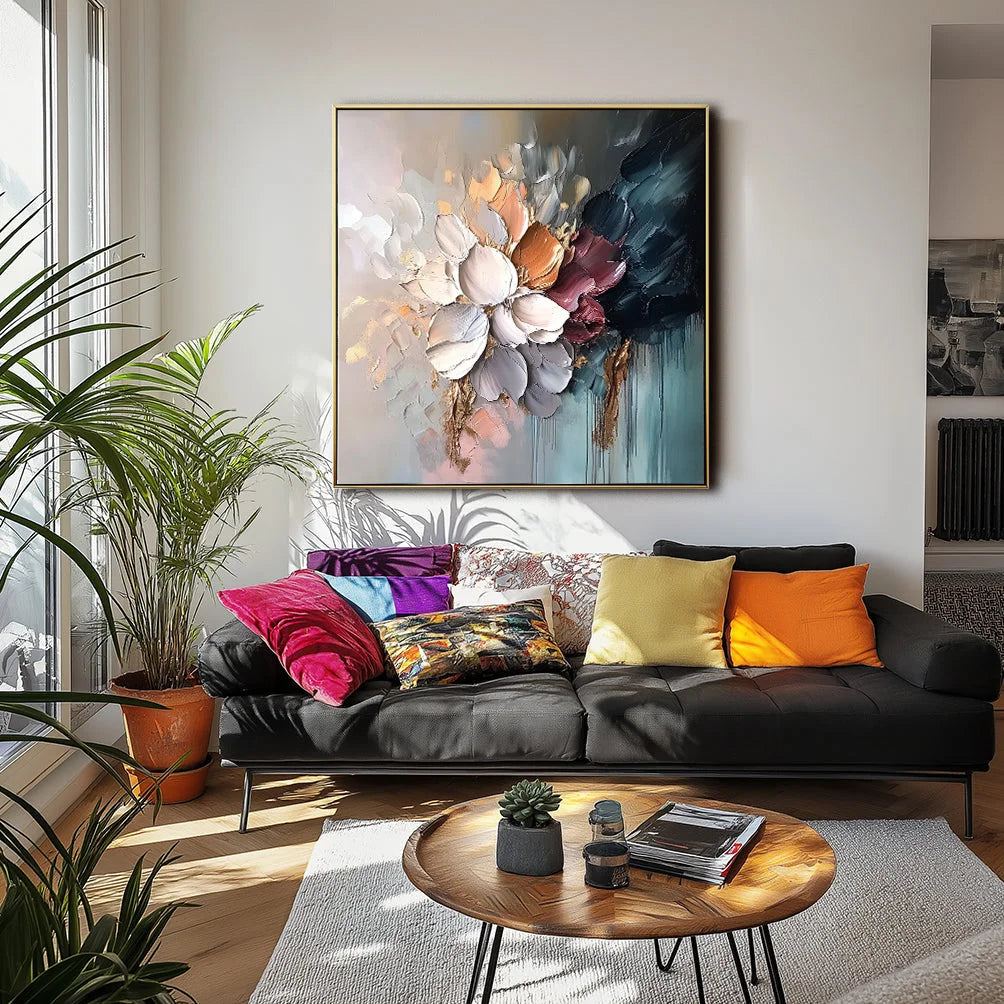 Multicolor Petals Of Serenity Canvas Painting For Home Decoration - Artwallpainting