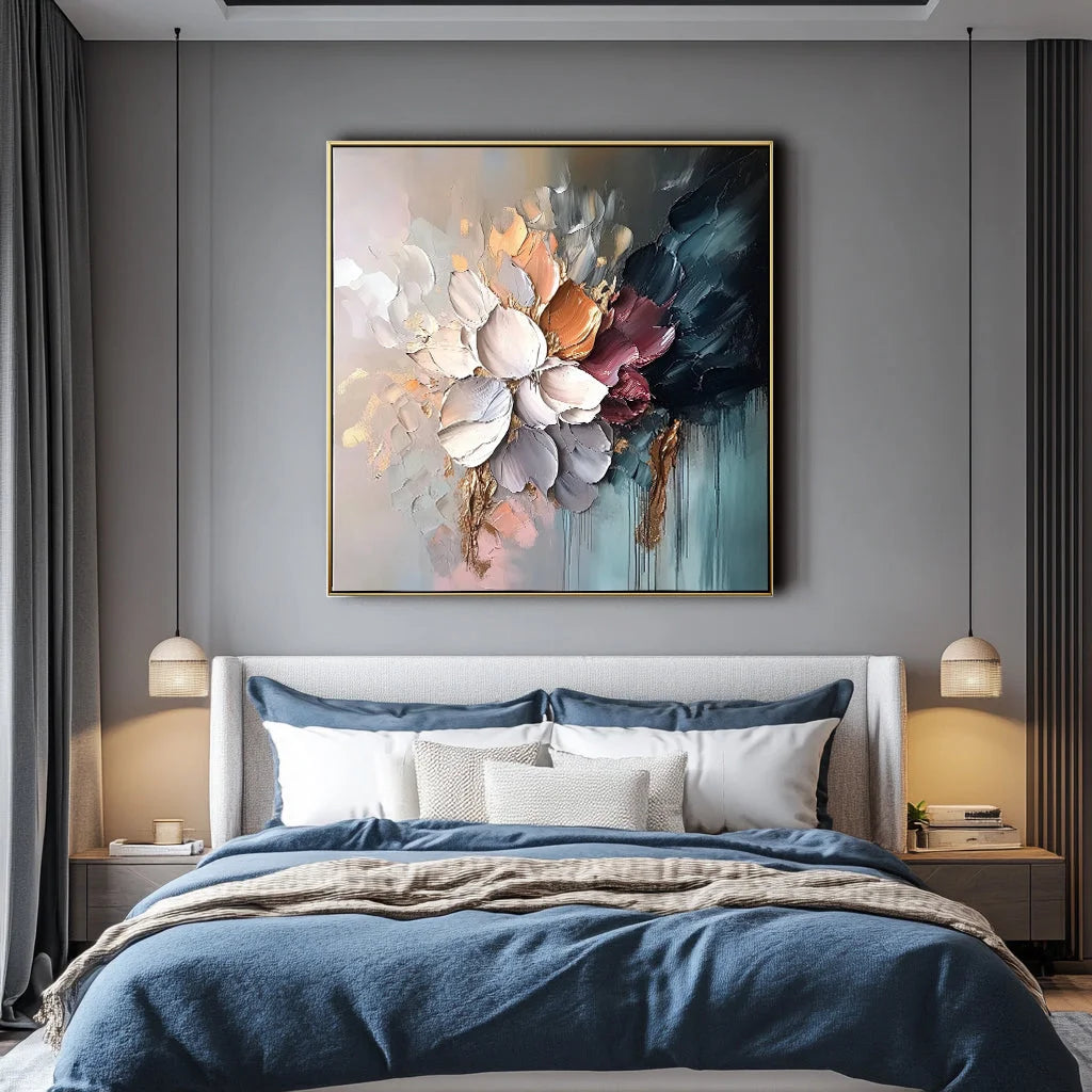 Multicolor Petals Of Serenity Canvas Painting For Home Decoration - Artwallpainting