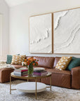 Multicolor Plaster 3D Textured Minimalist Abstract Art On Canvas Set Of 2 - Artwallpainting