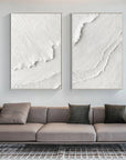 Multicolor Plaster 3D Textured Minimalist Abstract Art On Canvas Set Of 2 - Artwallpainting