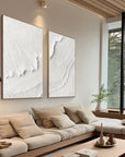 Multicolor Plaster 3D Textured Minimalist Abstract Art On Canvas Set Of 2 - Artwallpainting
