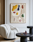 Multicolor Playful Abstraction-Modern Space Healing Abstract Wall Art - Artwallpainting