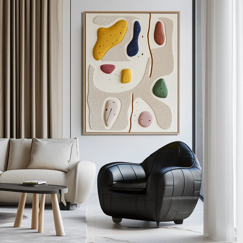 Multicolor Playful Abstraction-Modern Space Healing Abstract Wall Art - Artwallpainting