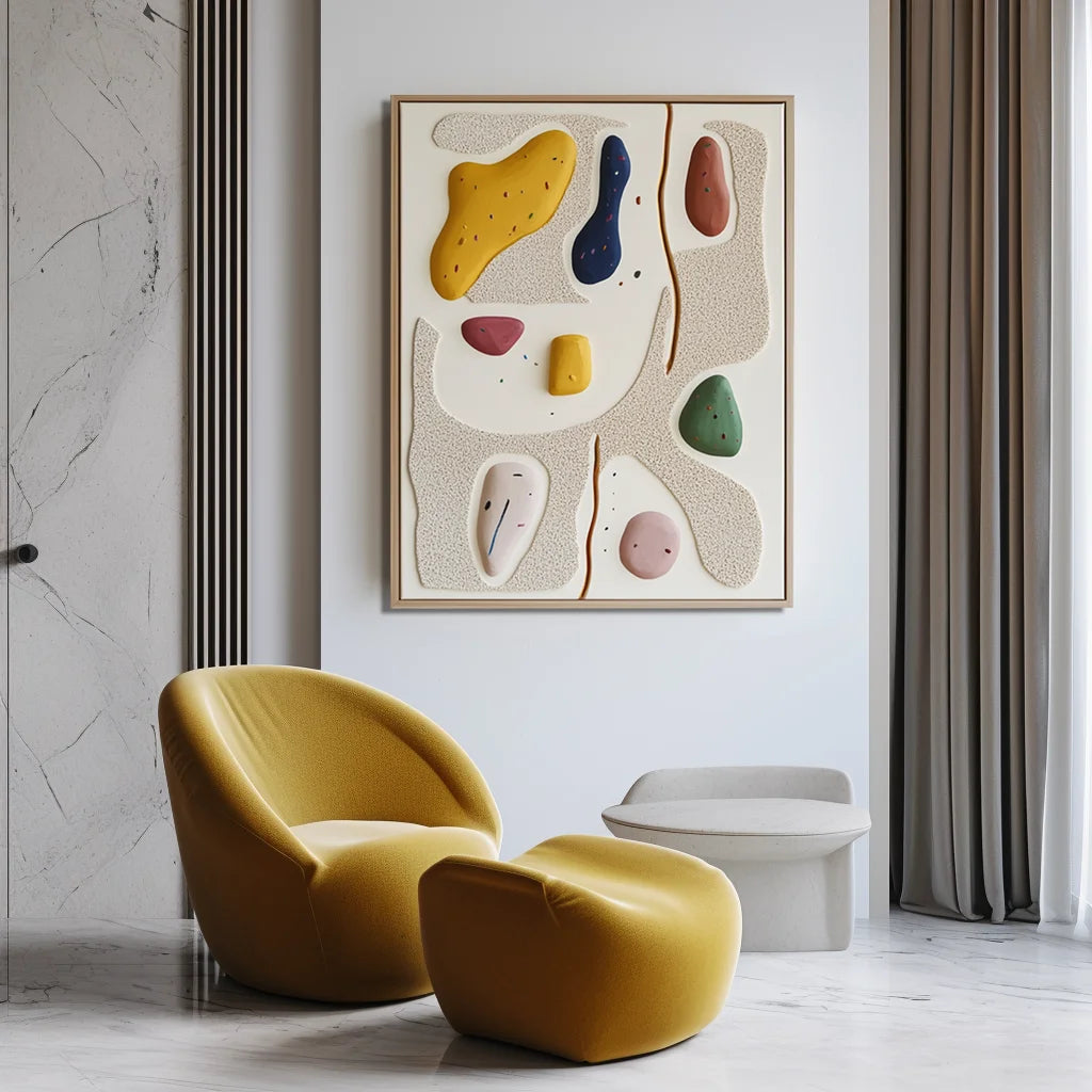 Multicolor Playful Abstraction-Modern Space Healing Abstract Wall Art - Artwallpainting