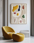 Multicolor Playful Abstraction-Modern Space Healing Abstract Wall Art - Artwallpainting