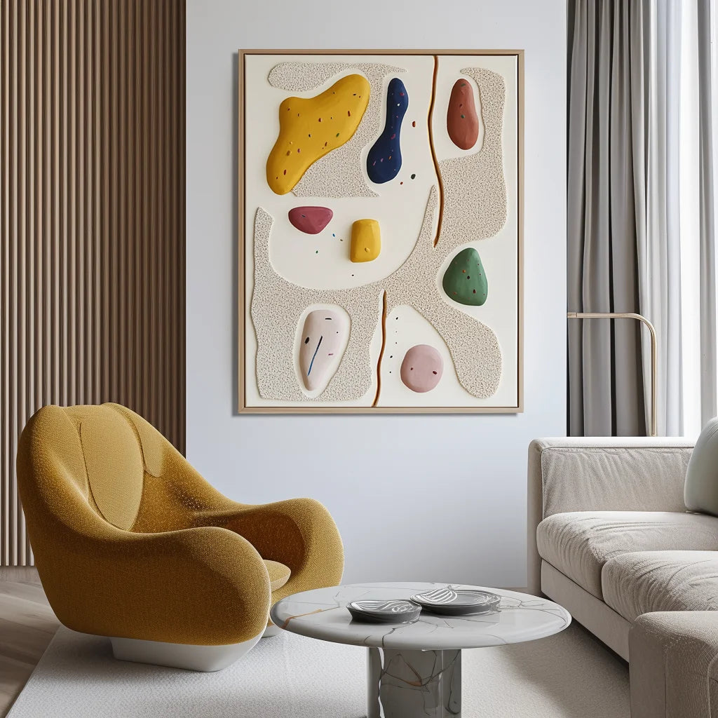 Multicolor Playful Abstraction-Modern Space Healing Abstract Wall Art - Artwallpainting