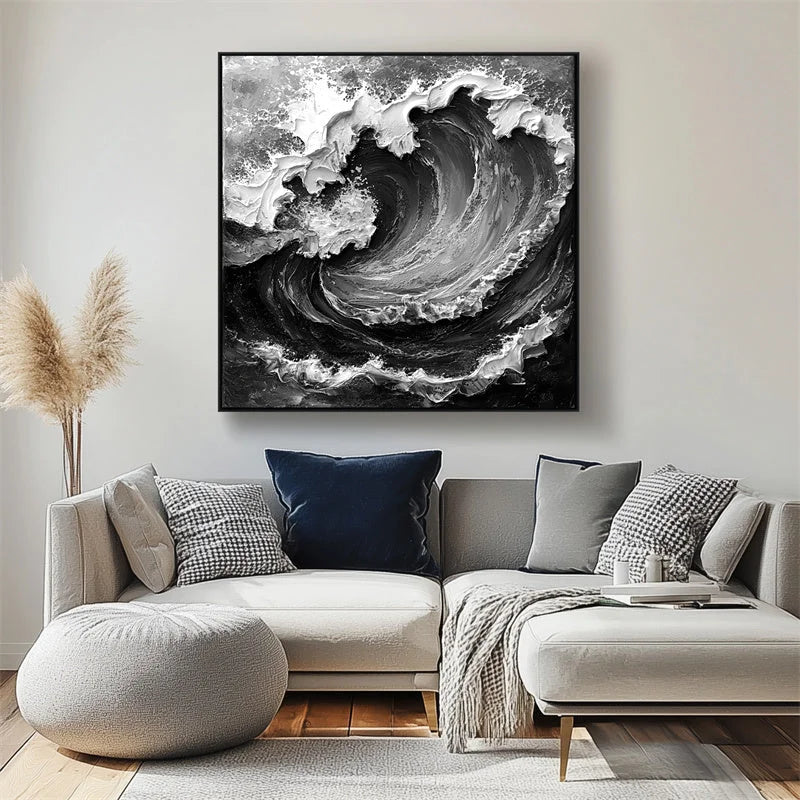 Multicolor Powerful Wave & Art Canvas Painting For Home Decoration - Artwallpainting
