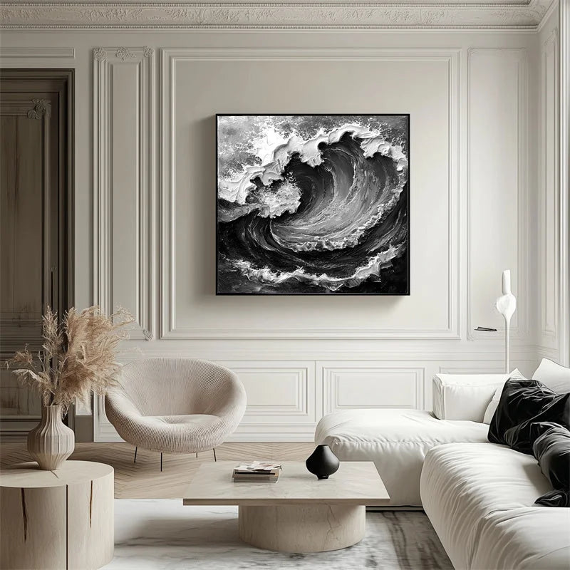 Multicolor Powerful Wave & Art Canvas Painting For Home Decoration - Artwallpainting