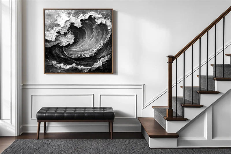 Multicolor Powerful Wave & Art Canvas Painting For Home Decoration - Artwallpainting